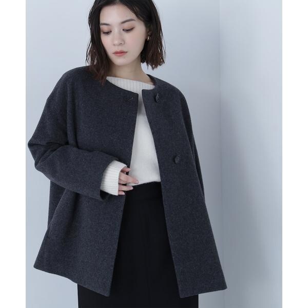 Natural Beaty Basic カシミヤブレンドハーフコート カシミヤブレンドハーフコート 24AW | ナチュラルビューティー