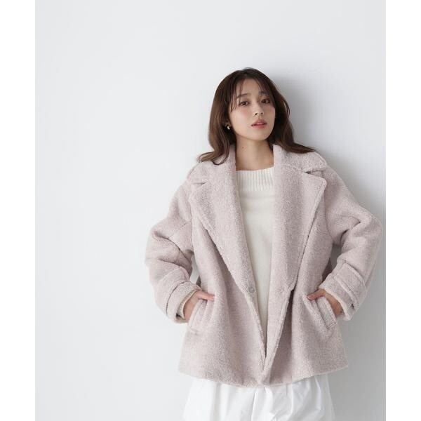 専用　　ナチュラルビューティーベーシック　ボアハーフコート ボアハーフコート 24AW | ナチュラルビューティーベーシック