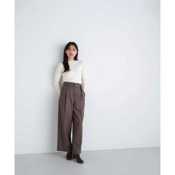 リラクシーセットアップシリーズ＞ベルテッドワイドパンツ