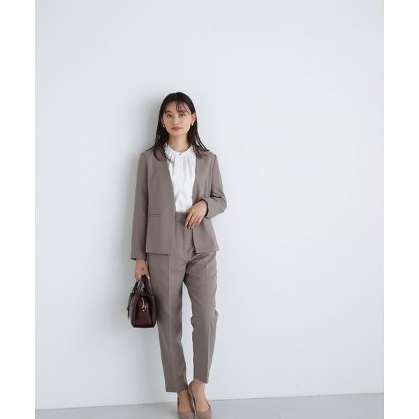 ウーステッドライクツイルセットアップ＞テーパードパンツ