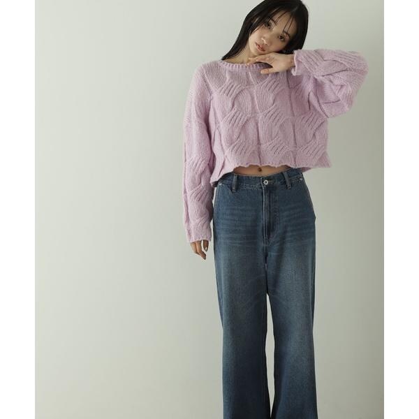 クロップドケーブルニット | ナチュラルビューティーベーシック