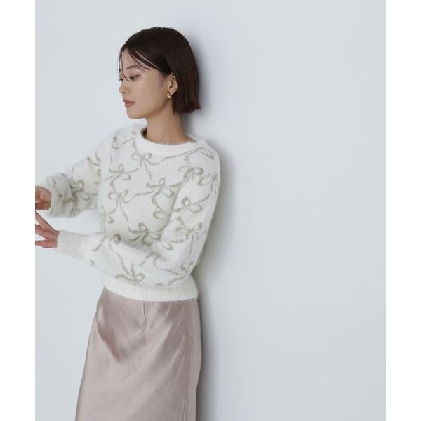 リボンジャガードニット 24AW | ナチュラルビューティーベーシック