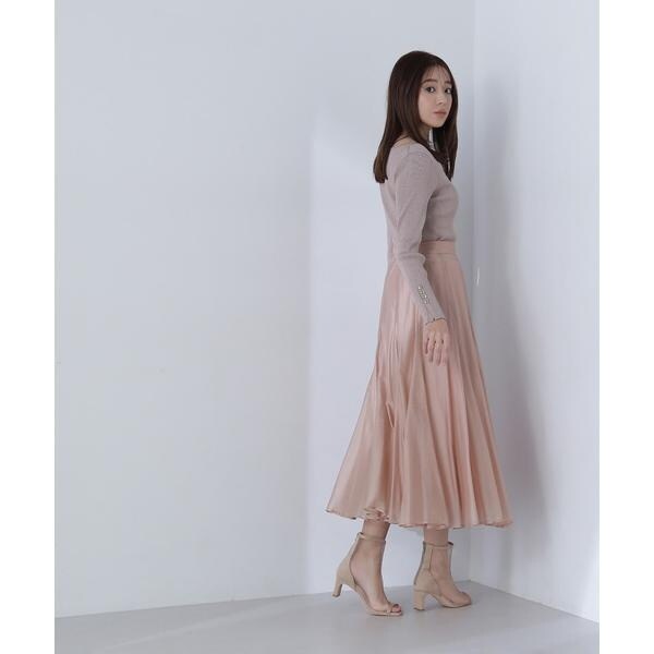 美品　シャイニーシアーボイルスカート　ナチュラルビューティーベーシック ◇シャイニーシアーボイルスカート（スカート）｜NATURAL BEAUTY