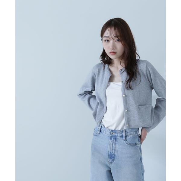 【極美品】FOXEY 現行 コットンシルクパーカー カーディガン Stream シルクブレンドカーディガン | ナチュラルビューティーベーシック