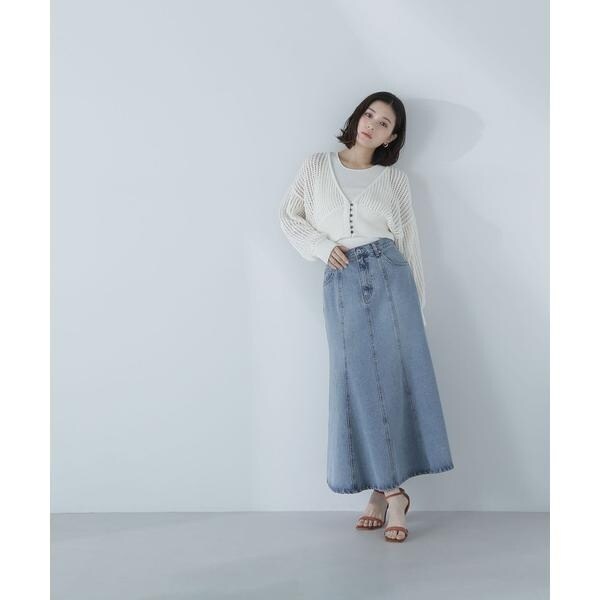美品❣️ナチュラルビューティベーシック スカートスーツセット L アイボリー セットアップ」に該当するNATURAL BEAUTY BASIC（ナチュラル