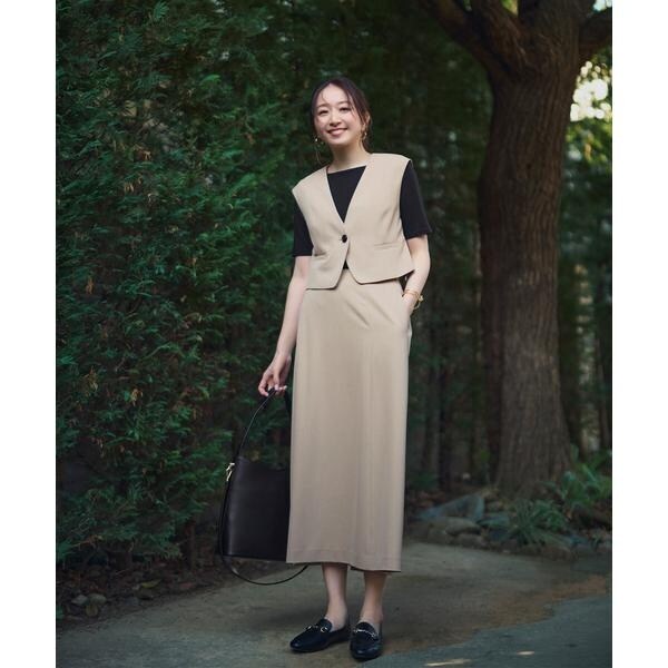 クロップドベスト＆Aラインスカート | ナチュラルビューティー