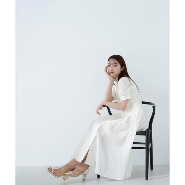 シャツカラーサッカーワンピース | ナチュラルビューティーベーシック