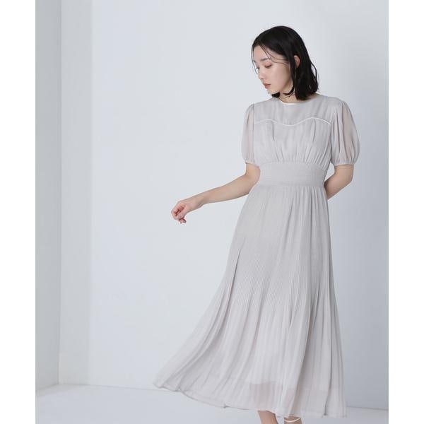 natural beauty basic ヨークライン楊柳プリーツワンピース ヨークライン楊柳プリーツワンピース | NATURAL BEAUTY BASIC