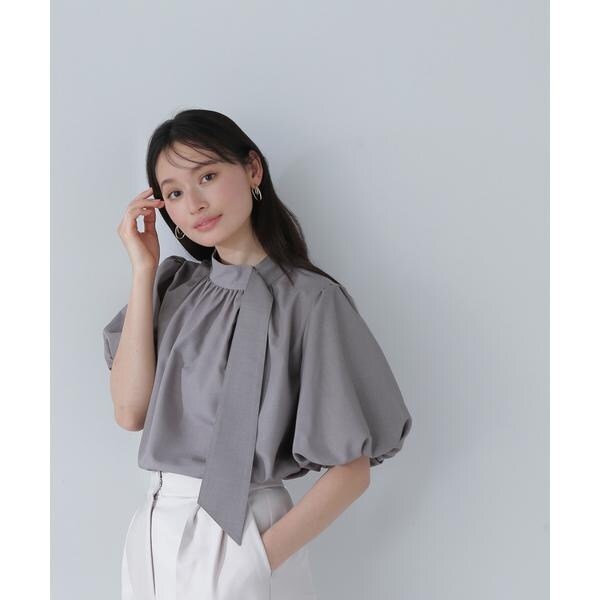 リネンライクサイドタイブラウス | ナチュラルビューティーベーシック