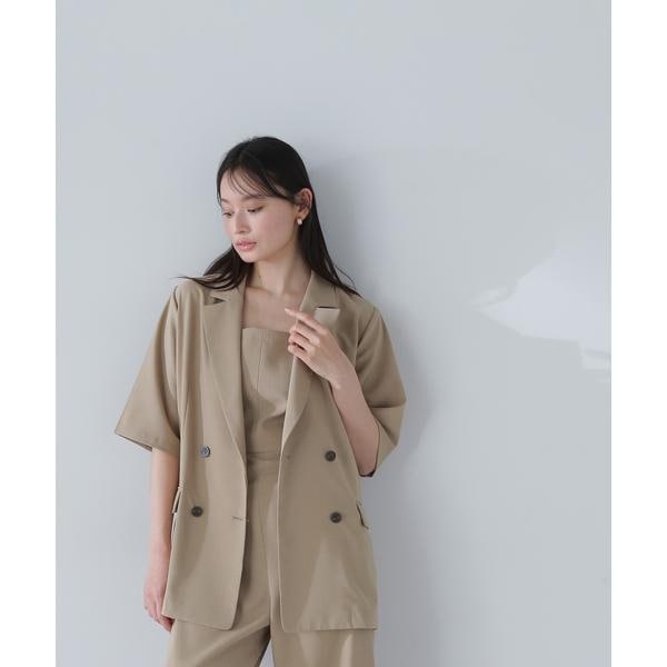 ダブルブレストフォルムミドルコート 24AW | ナチュラル