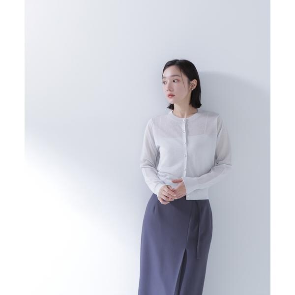 ラメシアーベーシックカーディガン NATURAL BEAUTY BASIC カーディガン ラメシアーベーシック