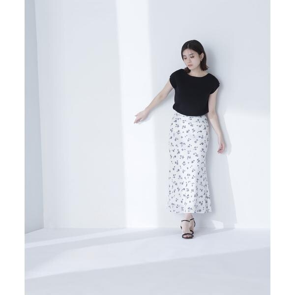新品 NATURAL BEAUTY BASIC ロゼットリーフジャガードスカート ロゼットリーフジャガードスカート | ナチュラルビューティー