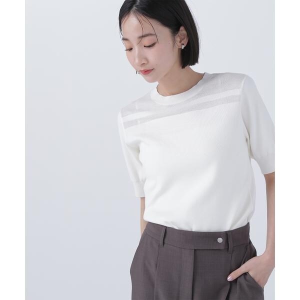 リボンタイ付きリブニット 24SS | ナチュラルビューティー
