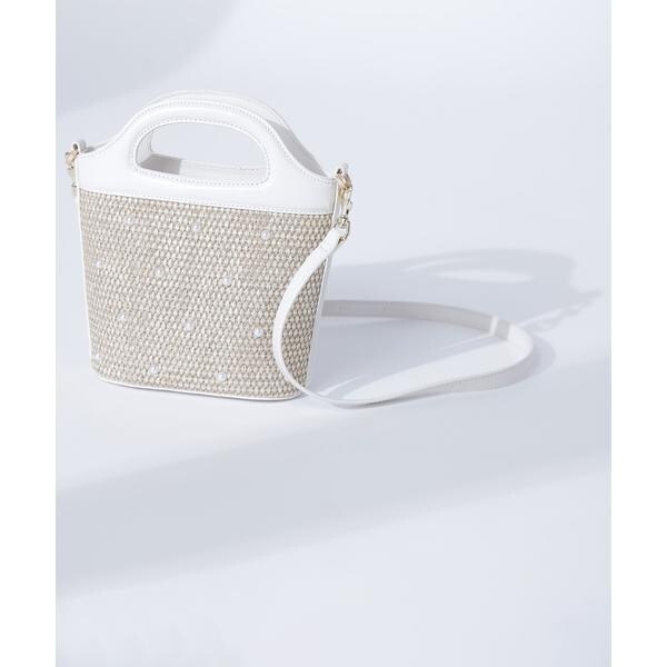 ナチュラルビューティーベーシック PPパールドットショルダーバッグ カゴバッグ PPパールドットショルダーバッグ | ナチュラルビューティーベーシック