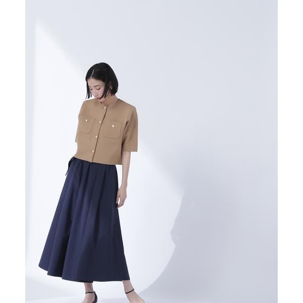 新品 NATURAL BEAUTY BASIC ロゼットリーフジャガードスカート Amazon.co.jp: [ナチュラルビューティーベーシック] ロゼット