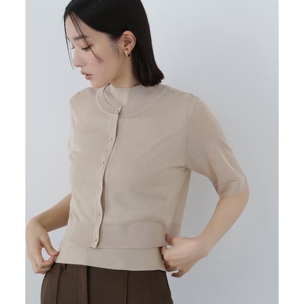 ナチュラルビューティーベーシック エンブレムボタンニットジャケット エンブレムボタンニットジャケット半袖 | NATURAL BEAUTY BASIC