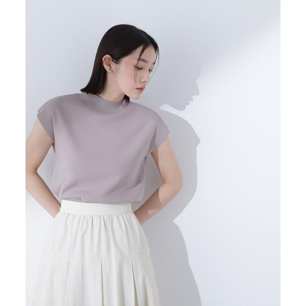 総針ベーシックシリーズ モックネックニット | ナチュラル