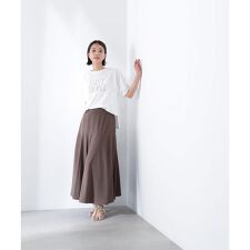 切替フレアマキシスカート