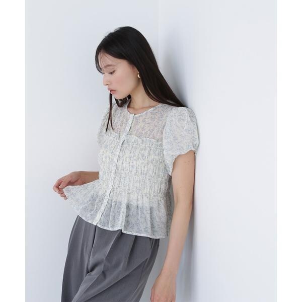 Natural Beauty Basic ミニフラワーシャーリングブラウス ミニフラワーシャーリングブラウス | NATURAL BEAUTY BASIC