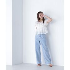 ワイドストレートデニムパンツ | ナチュラルビューティーベーシック(NATURAL BEAUTY BASIC)