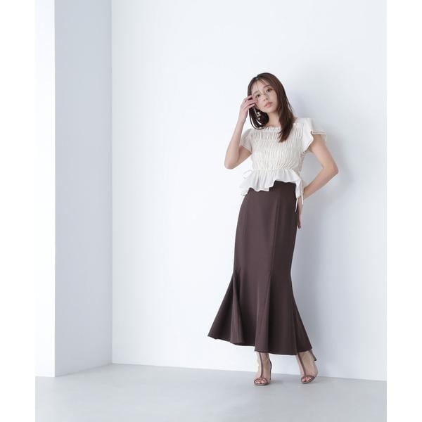 ロングフレアスカート　ツイード マリン　ナチュラル ビューティー ベーシック NATURAL BEAUTY BASIC（ナチュラルビューティーベーシック）の