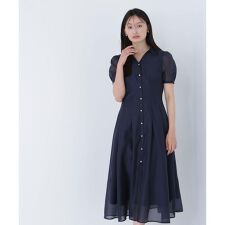 パールボタンシャツワンピース