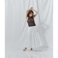 タフタギャザーバルーンスカート