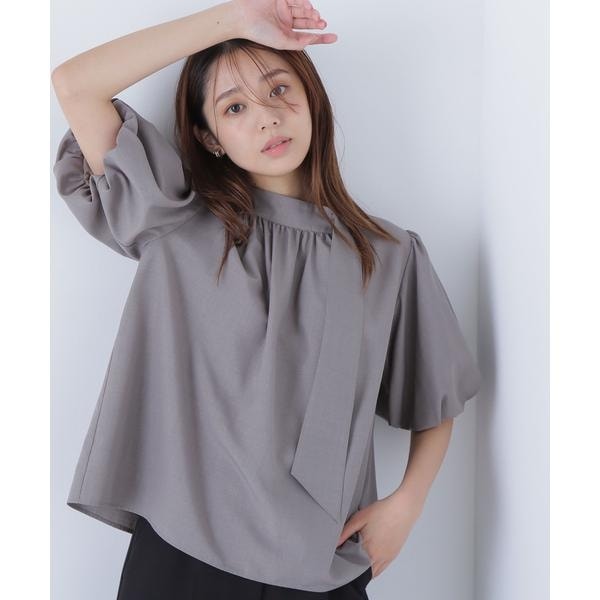 【新品】NATURAL BEAUTY BASICレースアップシャーリングブラウス NATURAL BEAUTY BASIC ブラウス シャツ レースアップ
