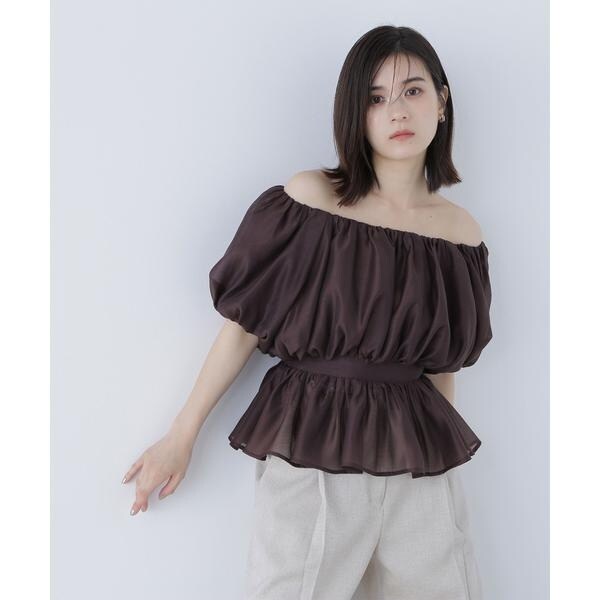 Natural Beauty Basic ギャザースリーブペプラムシャツ 楽天市場】ギャザースリーブペプラムシャツ NATURAL BEAUTY