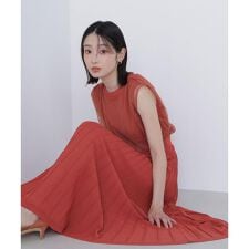 チュールドッキングニットワンピース | ナチュラルビューティーベーシック(NATURAL BEAUTY BASIC)