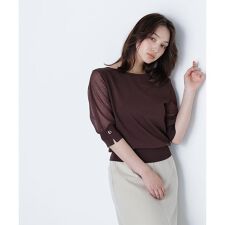 ナチュラルビューティーベーシック(NATURAL BEAUTY BASIC)のシアースリーブハトメカフスニット