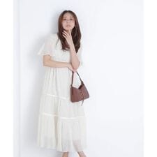 Vネックプリーツワンピース | ナチュラルビューティーベーシック(NATURAL BEAUTY BASIC)
