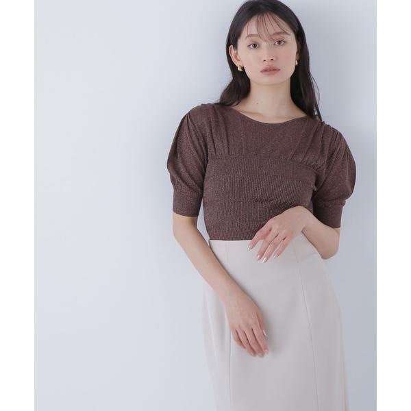 【新品】ナチュラルビューティーベーシック　ダブルカラーポロニット ダブルカラーポロニット｜ナチュラルビューティーベーシックの