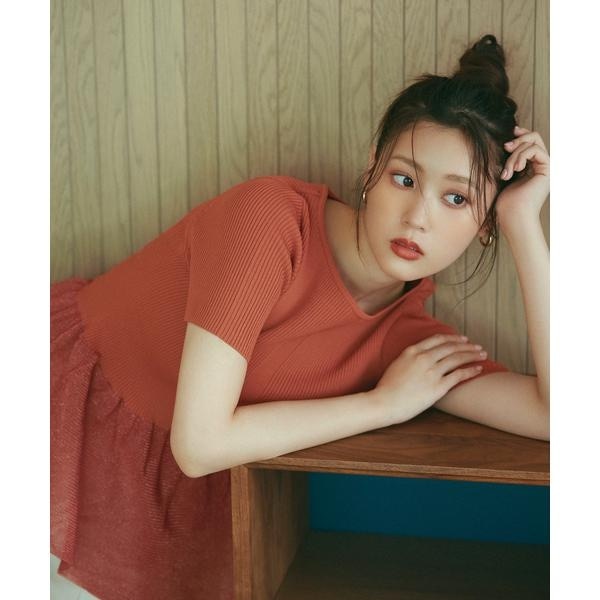 NATURAL BEAUTY BASIC ツイーディーペプラムニットジレ ツイーディーペプラムニットジレ | NATURAL BEAUTY BASIC
