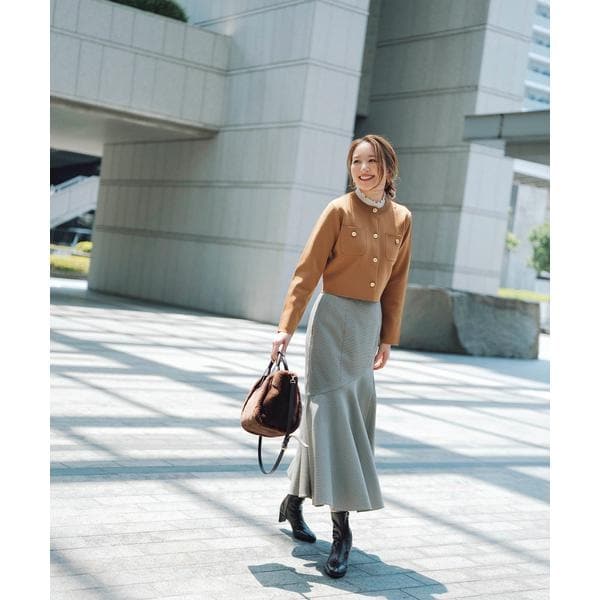 NATURAL BEAUTY BASIC アウトポケットフェイクスエードスカート NATURAL BEAUTY BASIC アウトポケットフェイクスエードスカート