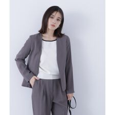 ストレッチツイルセットアップシリーズ　ノーカラージャケット