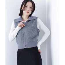 ナチュラルビューティーベーシック(NATURAL BEAUTY BASIC)のブークレジップニットベスト