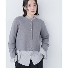 ナチュラルビューティーベーシック(NATURAL BEAUTY BASIC)のハートボタンニットジャケット