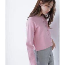 ナチュラルビューティーベーシック(NATURAL BEAUTY BASIC)のハートボタンニットジャケット