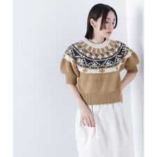 ナチュラルビューティーベーシック(NATURAL BEAUTY BASIC)のノルディックハーフスリーブニット