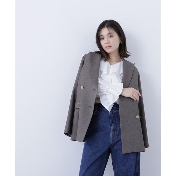 ダブルブレストフォルムミドルコート 24AW | ナチュラル