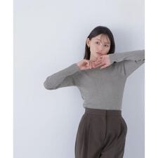 ナチュラルビューティーベーシック(NATURAL BEAUTY BASIC)のラメリブボートネックニット