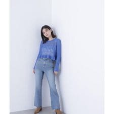 ハイライズフレアデニムパンツ | ナチュラルビューティーベーシック(NATURAL BEAUTY BASIC)