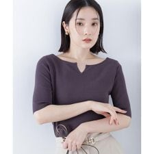 ナチュラルビューティーベーシック(NATURAL BEAUTY BASIC)の総針ベーシックシリーズ キーネックニット