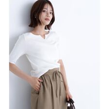 ナチュラルビューティーベーシック(NATURAL BEAUTY BASIC)の総針ベーシックシリーズ キーネックニット