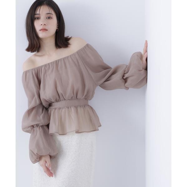 NATURAL BEAUTY BASIC シアーラッフルフリルブラウス　ベージュ 楽天市場】シアーラッフルフリルブラウス NATURAL BEAUTY BASIC
