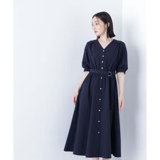 ゴールドボタンベルテッドワンピース | ナチュラルビューティーベーシック(NATURAL BEAUTY BASIC)