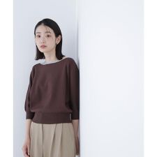 ナチュラルビューティーベーシック(NATURAL BEAUTY BASIC)の総針ベーシックシリーズ バイカラードルマンニット