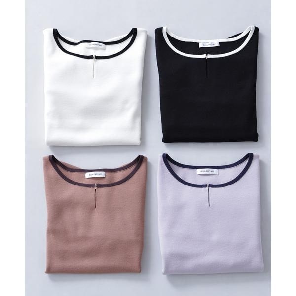 ナチュラルビューティーベーシック　レディース ニットリボンタイ付きリブニット 楽天市場】【SALE／60%OFF】リボンタイ付きリブニット 24SS