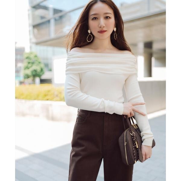 オフショル衿ニットプルオーバー | スナイデル(SNIDEL) | マルイウェブ